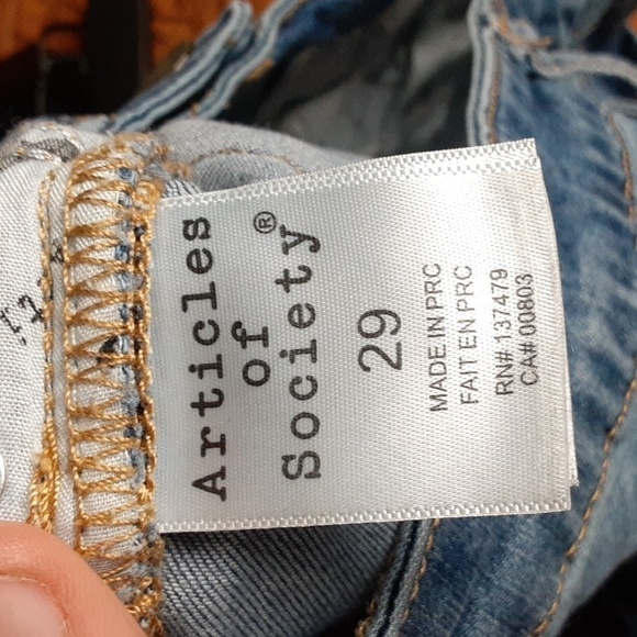 Articles Of Society Slim Fit Distressed Hem Jeans - Picture 11 of 11